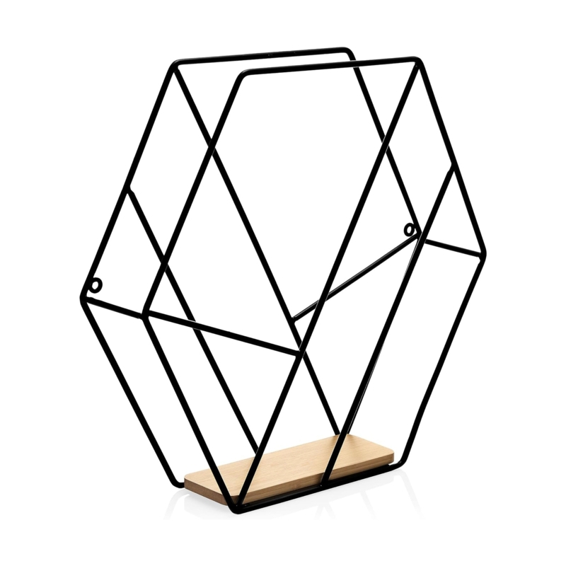 Steel & Bamboo Magazine Holder