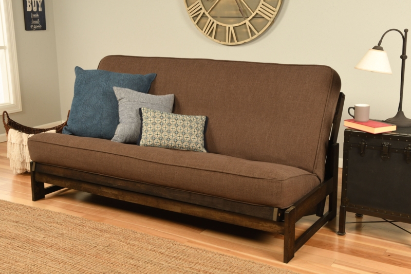 Space-Saving Hardwood Futon Sofa Bed