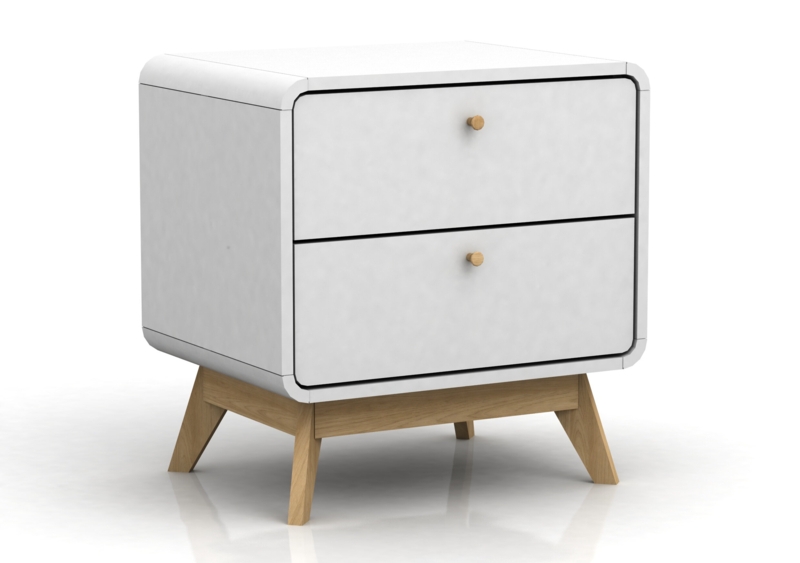 2-Drawer Modern Nightstand