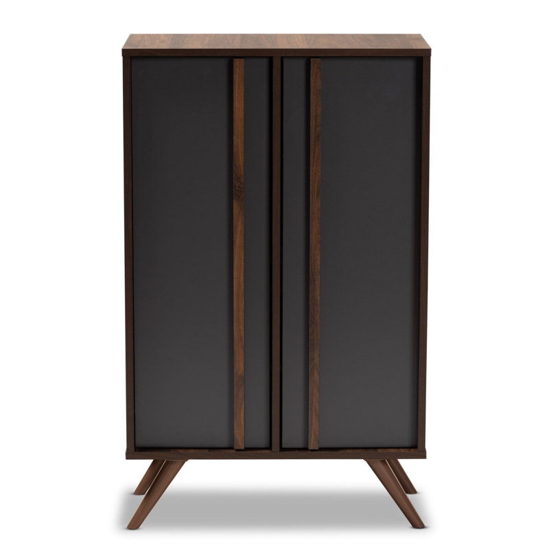 Mid-Century Modern Freestanding Shoe Cabinet