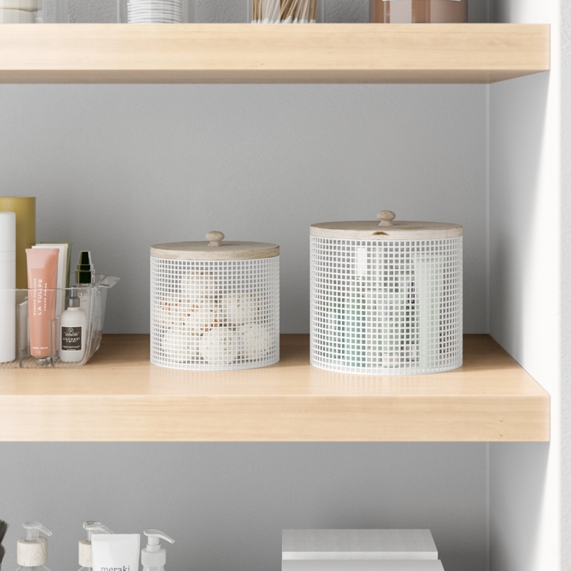 Farmhouse Style Decorative Iron Jars Set