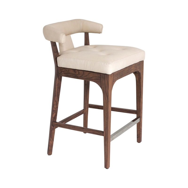 Sleek Curved Low-Back Stool