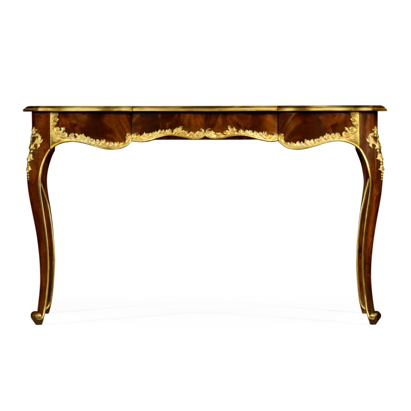 Antique Mahogany Vanity with Gilt Carved Detailing