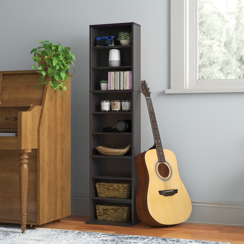 Slim Storage Tower with Adjustable Shelves