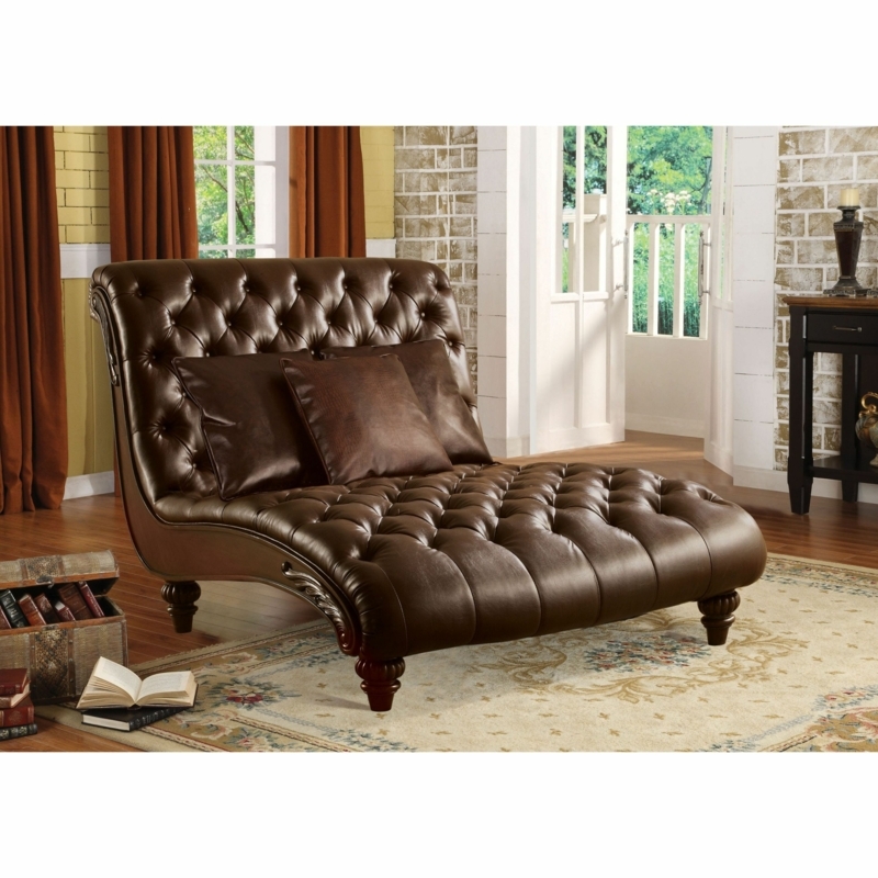 Leather Double Chaise Lounge