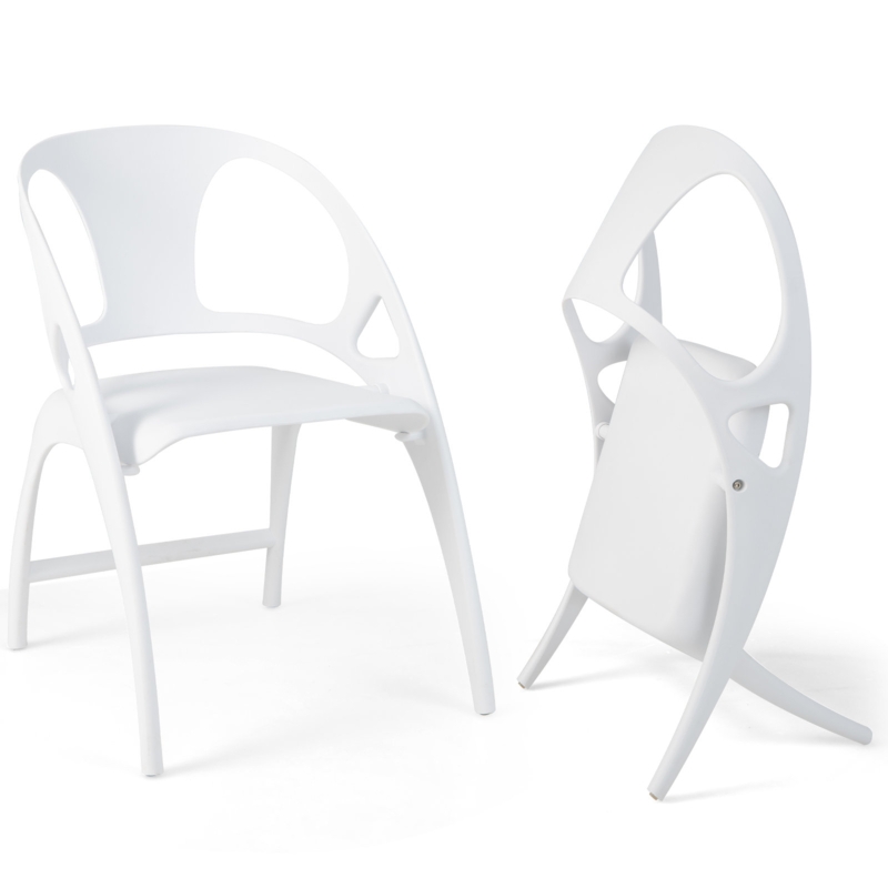 Foldable Plastic Dining Chair Set