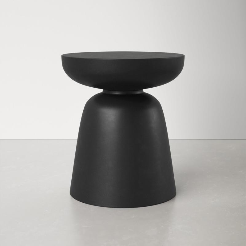 Concrete Hourglass End Table