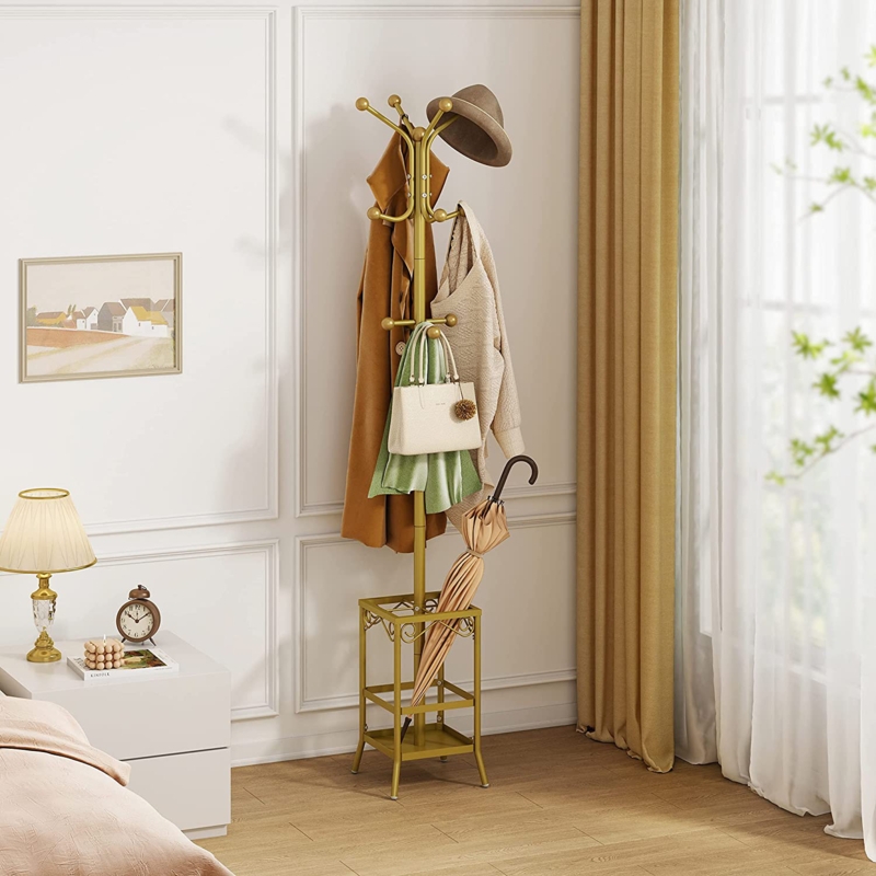 Sleek Coat Rack with Umbrella Stand