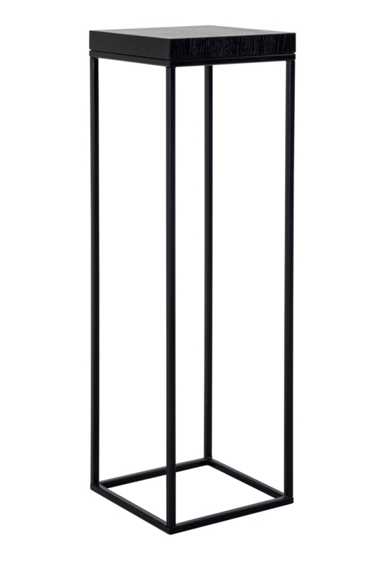 Square Oak Wood and Iron Column