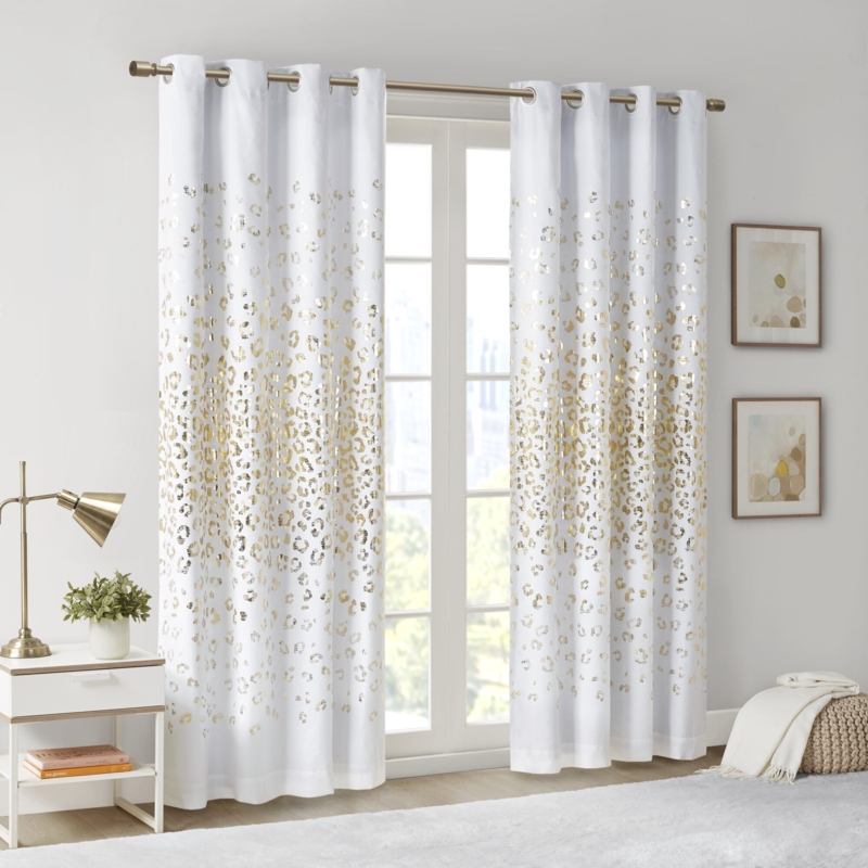 Metallic Animal-Print Total Blackout Curtain