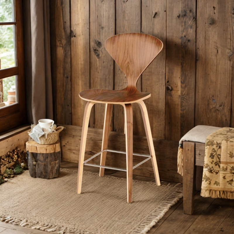 Industrial Bar Stool with Adjustable Height