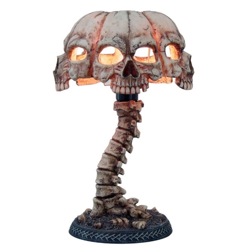 Skull Lamp Hand Painted and Polished