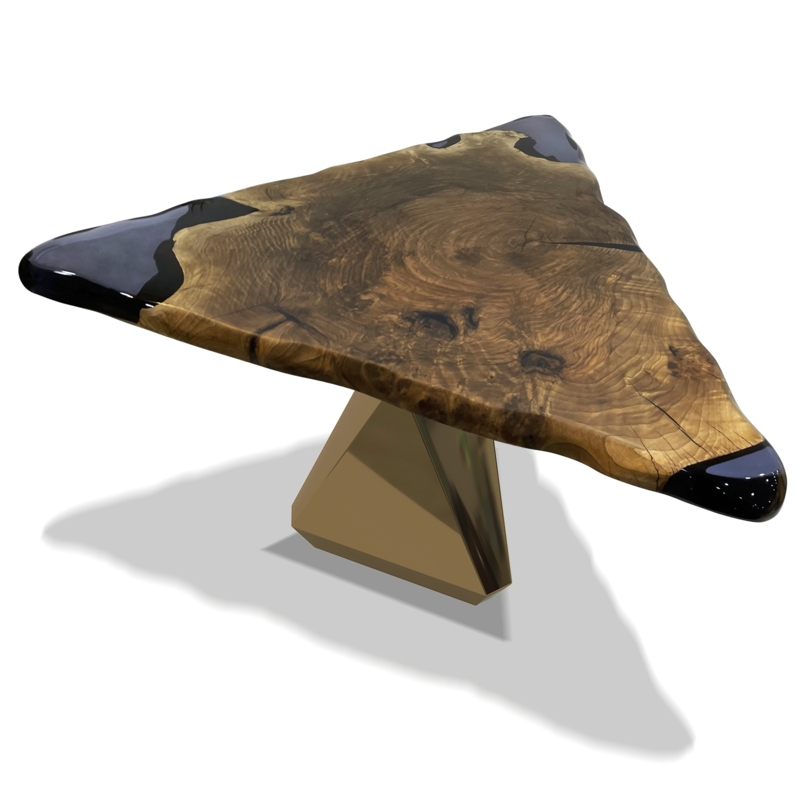Handcrafted Walnut Wood and Epoxy Resin Luxury Furniture