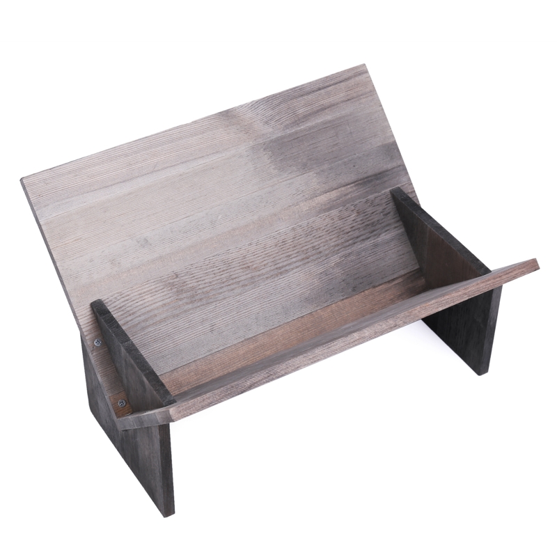 Vintage Wood-Tilted Desktop Bookcase
