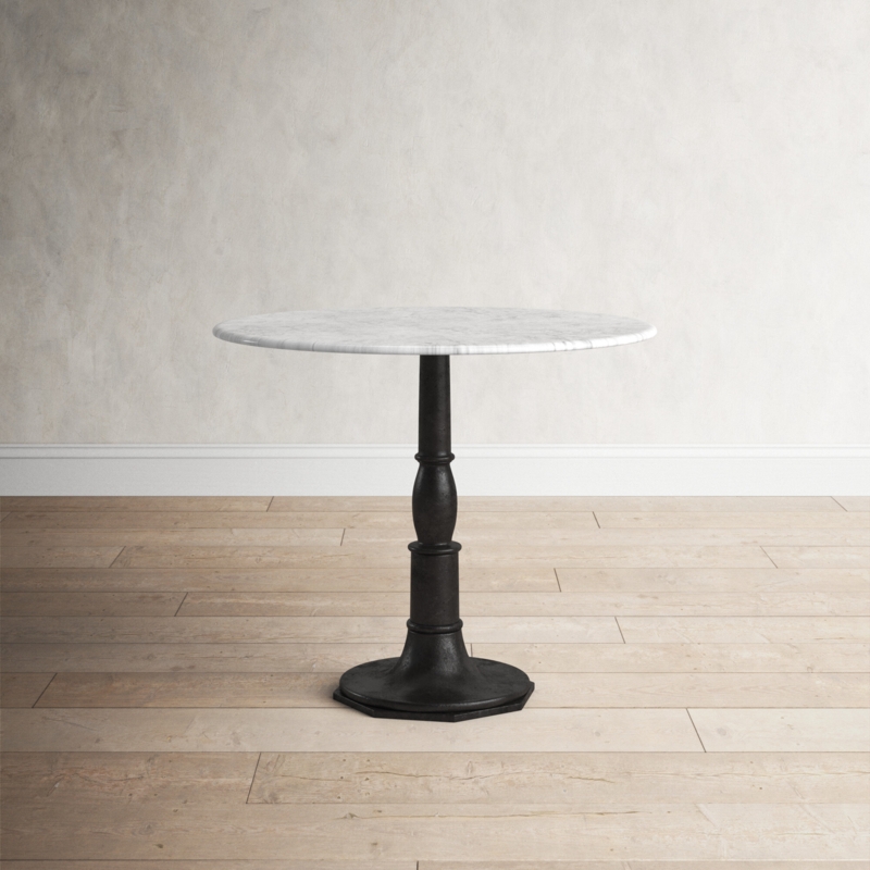French-Industrial Marble Bistro Table