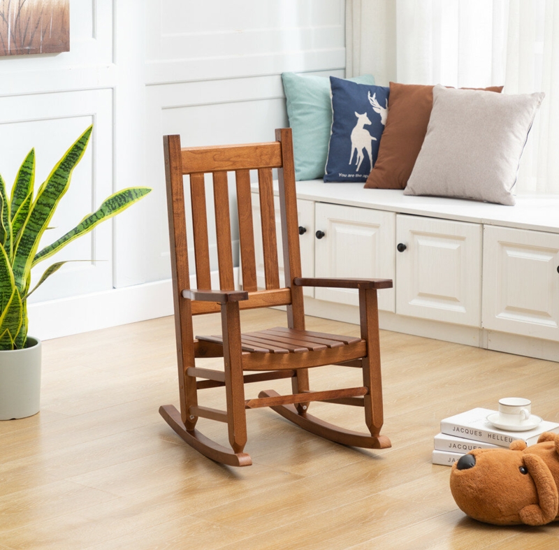 Solid Hardwood Porch Rocker for Kids
