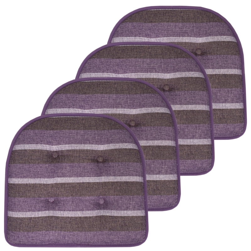 Striped U Shaped Chair Pad with Memory Foam