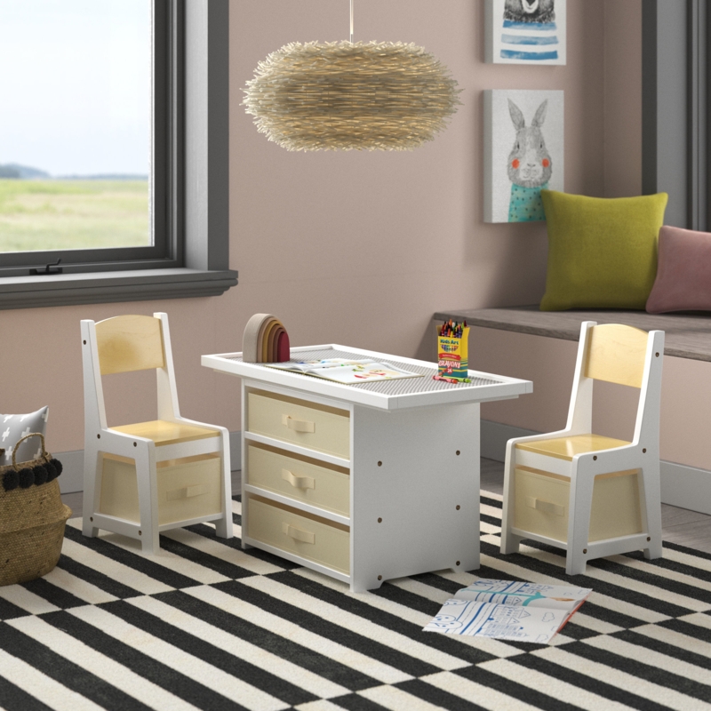 Children's Activity Table and Chairs Set