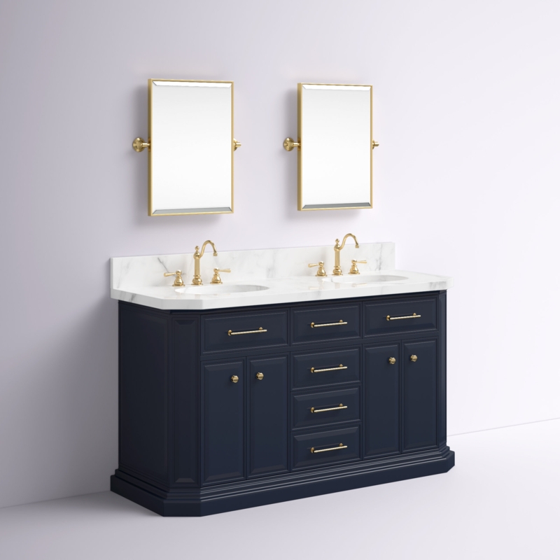 Double Vanity Set with Mirrors