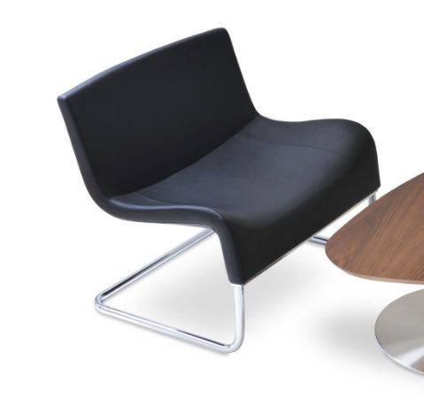 Contemporary Occasional Chair with Chrome Frame
