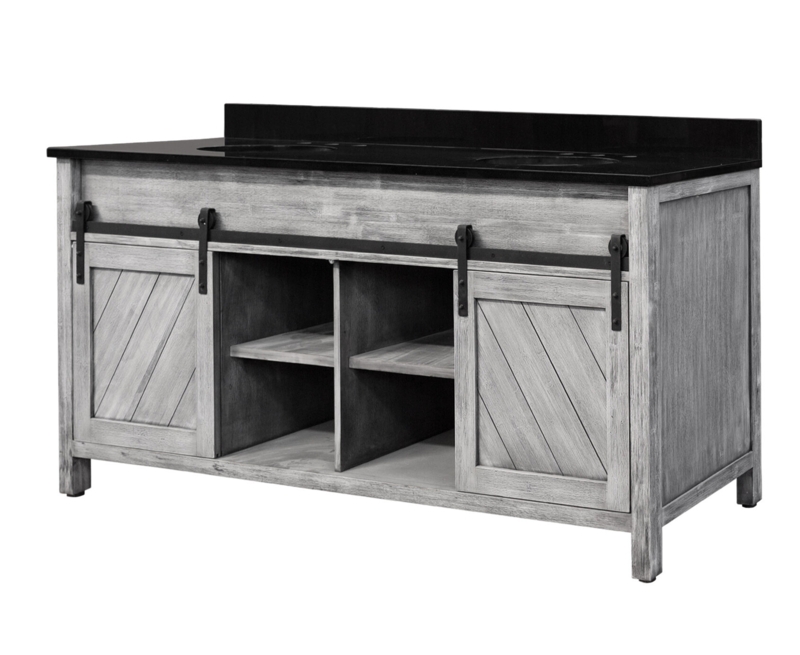 Rustic 73" Double Bathroom Vanity Set