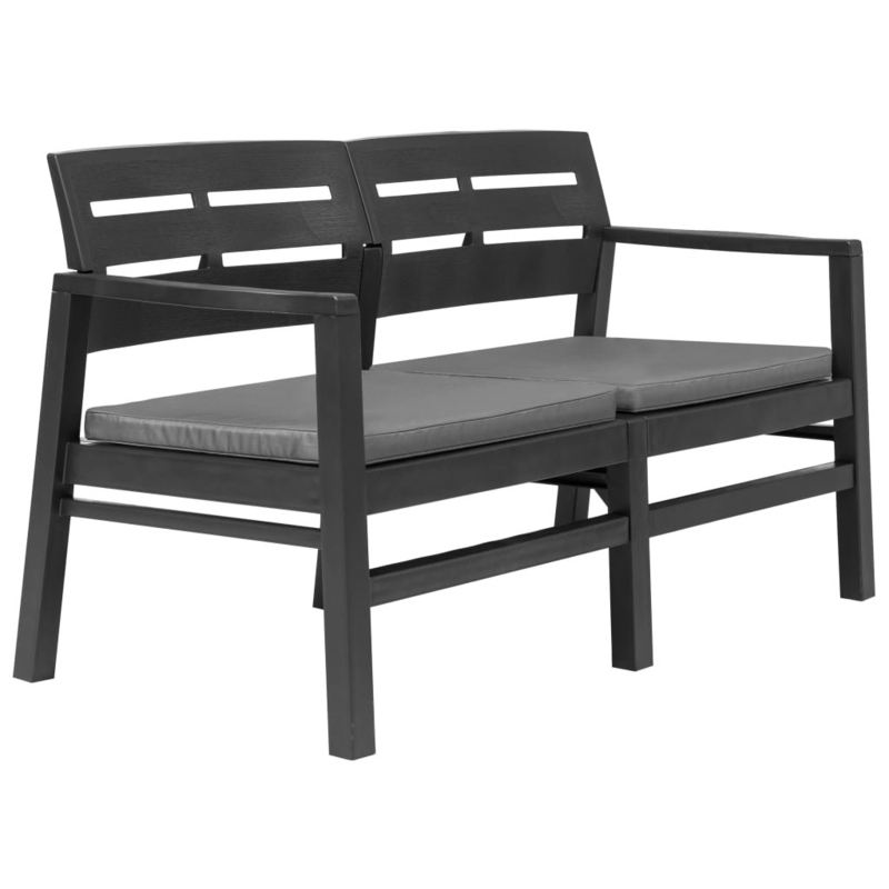 2-Seater Garden Bench with Cushions