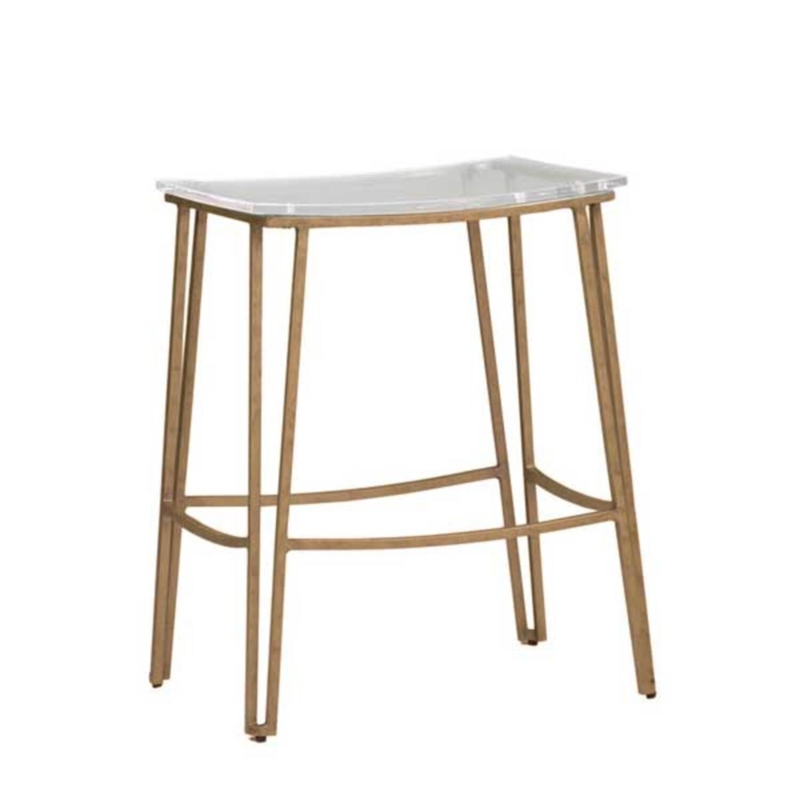 Acrylic and Metal Backless Counter Stool