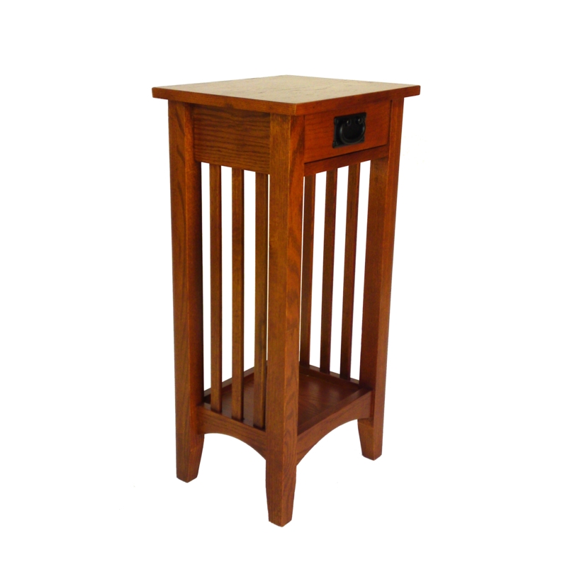 Transitional Pedestal Stand with Storage