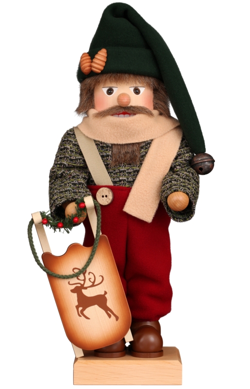 Premium Woodman Nutcracker with Sled and Reindeer