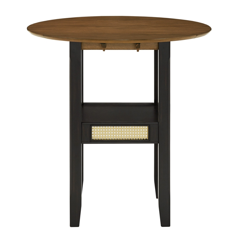 Round Top Counter Table with 2-Drop Leaves