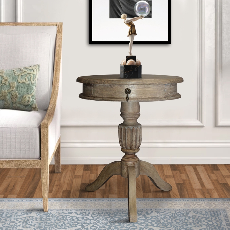 Farmhouse Side End Table with Storage