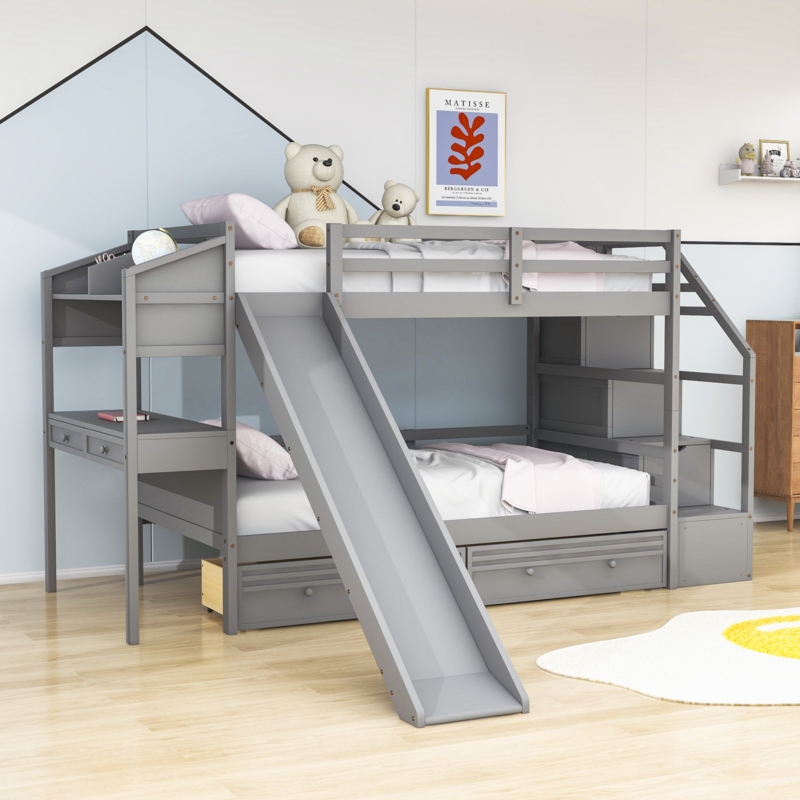 Industrial Ladder Shelf with Desk