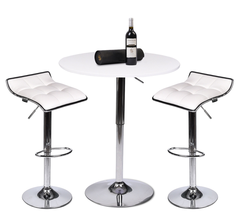 Swiveling Dining Table Set with Adjustable Height