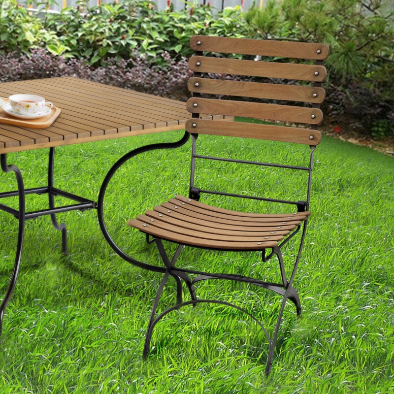 Folding Teak Patio Dining Chair