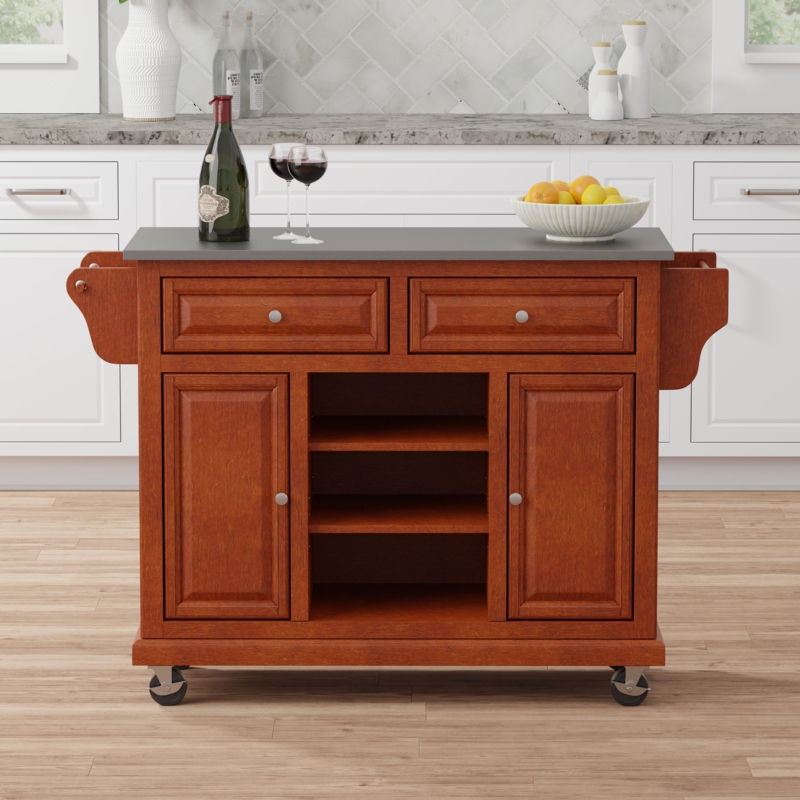 Mobile Kitchen Island with Storage