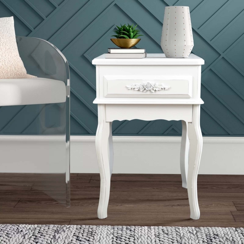 Shabby Elegance Wood End Table