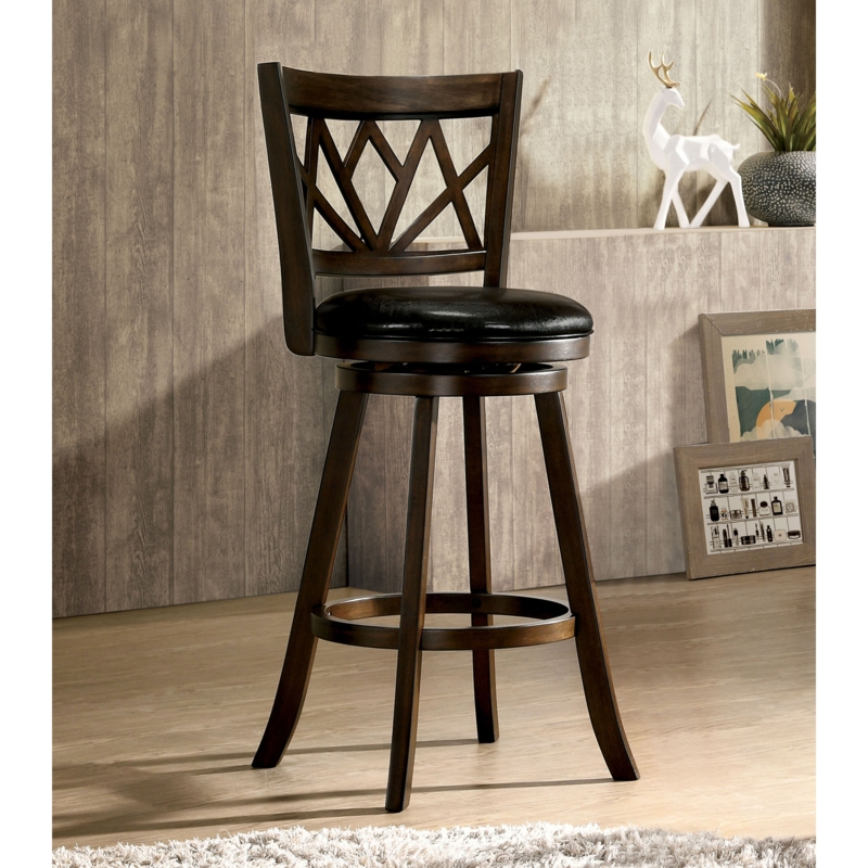 Geometric Cut-out Swivel Barstool
