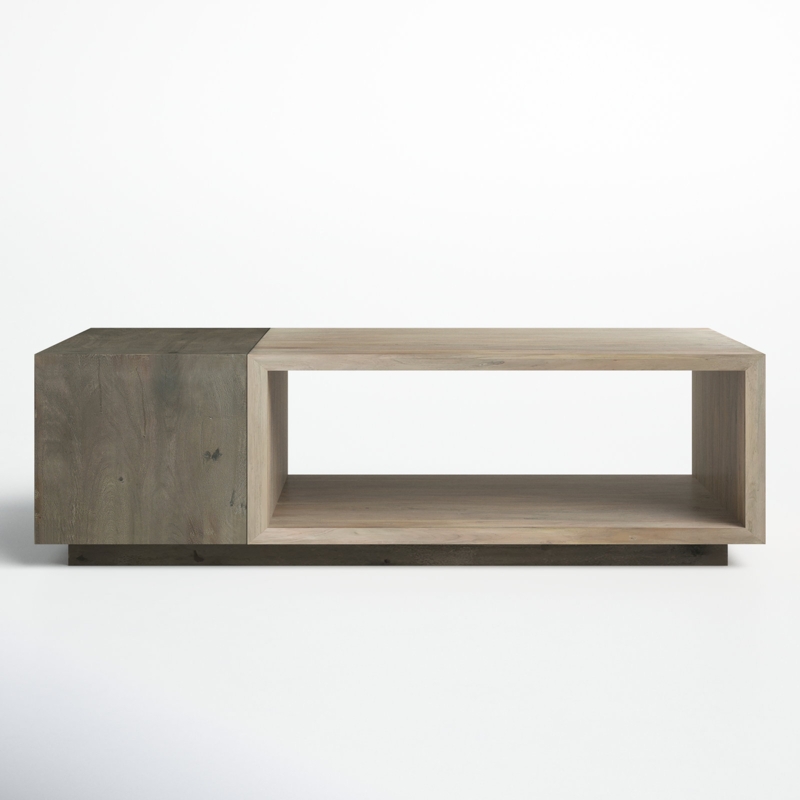 Industrial Style Coffee Table with Wheels