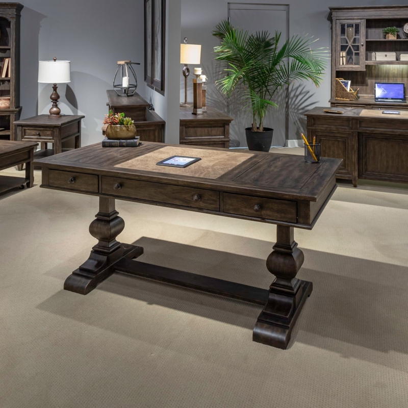 Rustic Writing Desk with Keyboard Tray