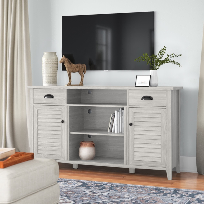 Traditional Rustic TV Stand with Storage