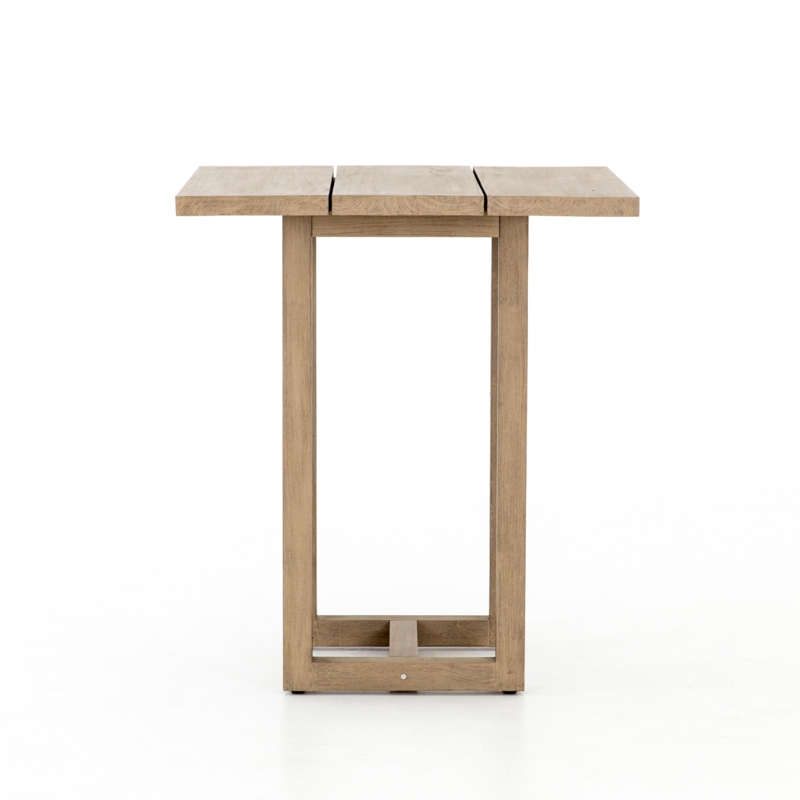 Weathered Gray Teak Outdoor Bench