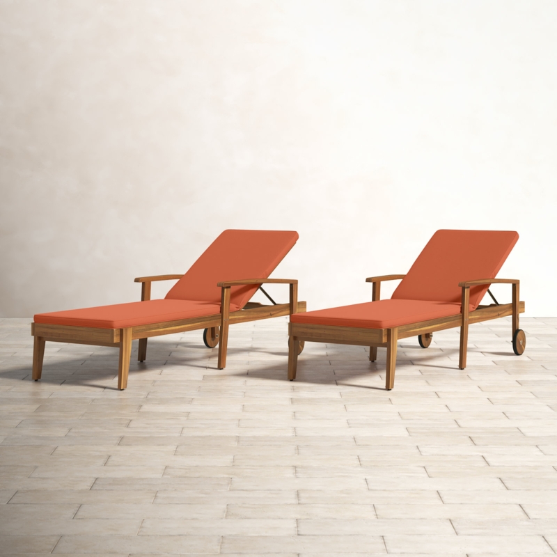Adjustable Outdoor Chaise Lounge with Cushions