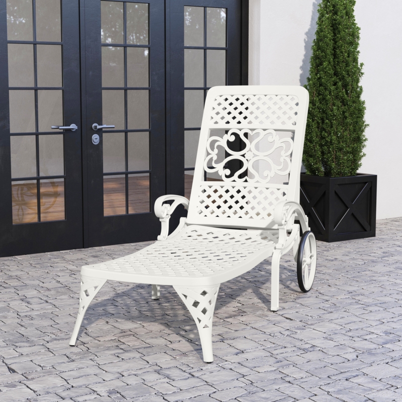 Reclining Metal Single Chaise Lounge