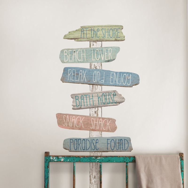 Beach Sign Wall Decal Set