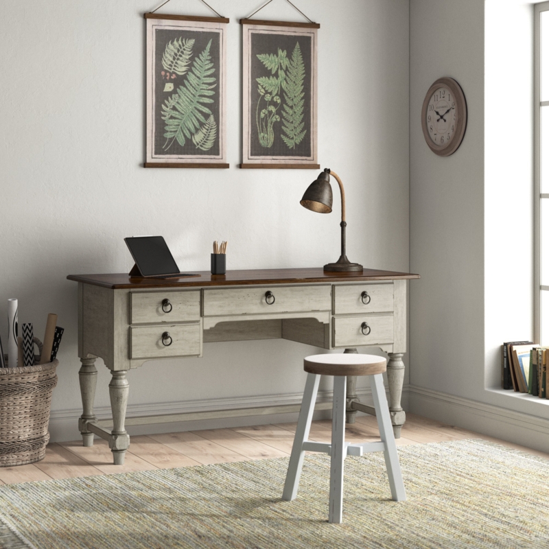 Modern Farmhouse Writing Desk with Storage