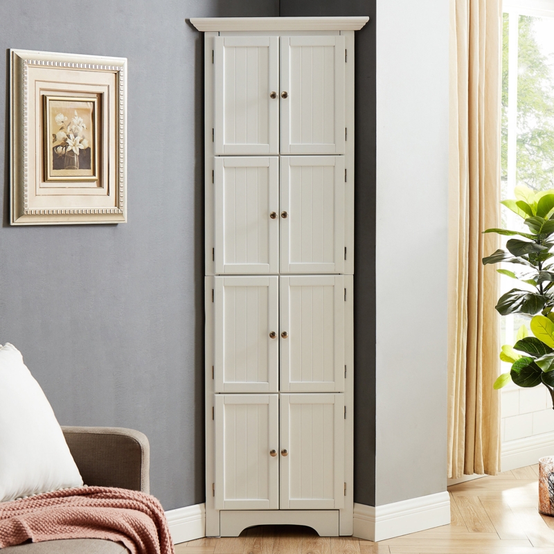 Corner-Hugging Storage Cabinet