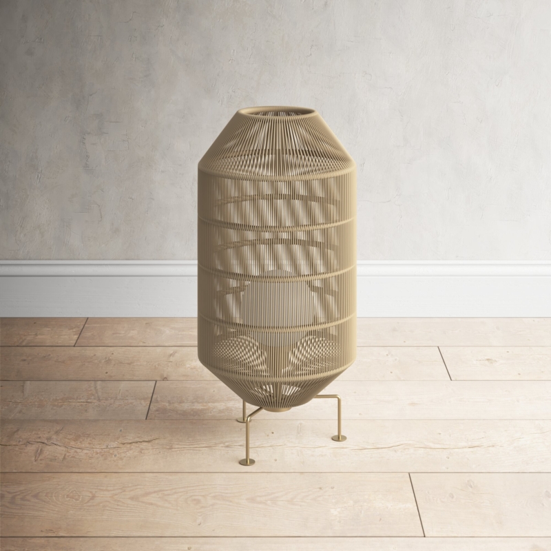 Basket-Style Outdoor Rattan Lamp