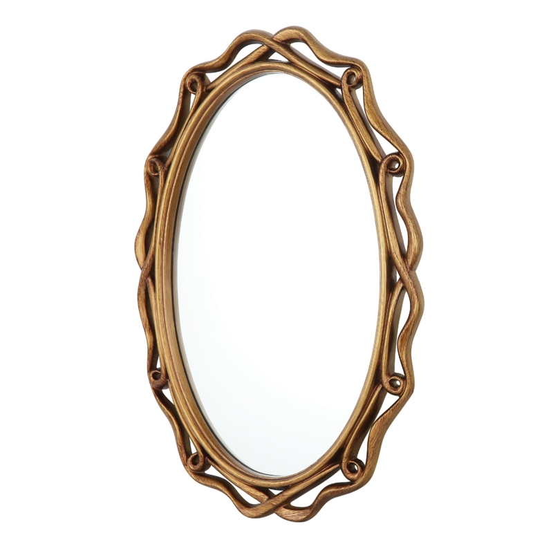Vintage High Polish Silver Glass Mirror