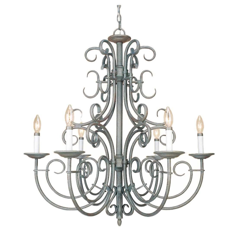 6-Light Empire Candelabra Chandelier