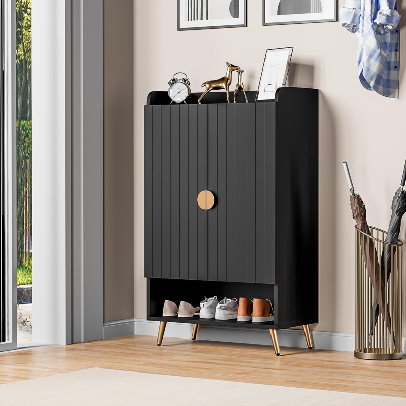Chic Shoe Storage Cabinet with Adjustable Shelves